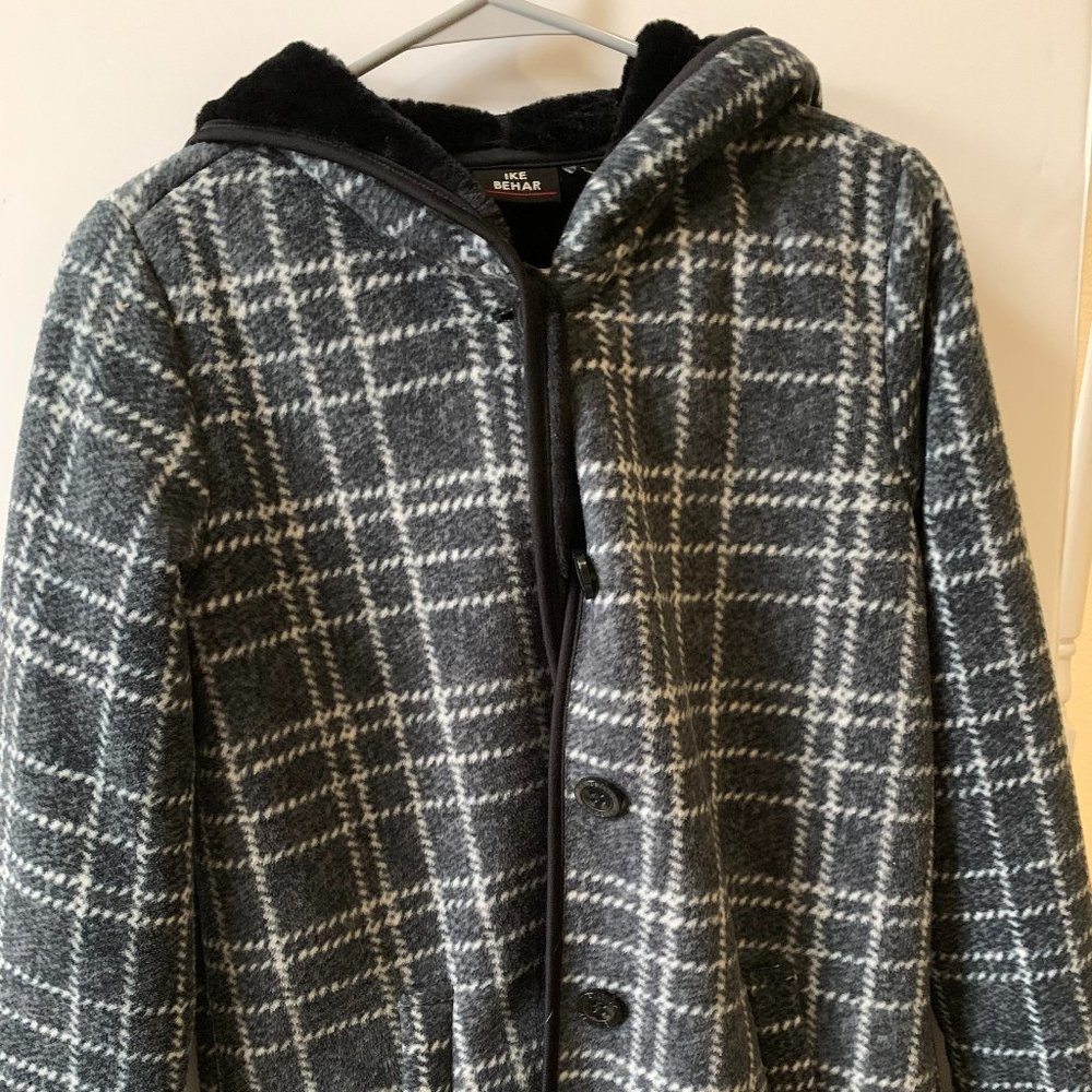 IKE BEHAR FAUX FUR LINED COAT